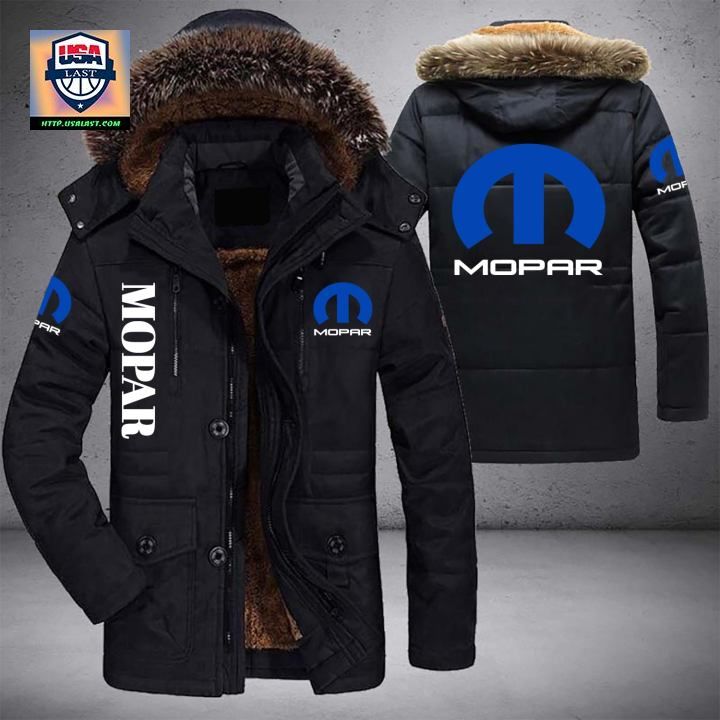 Mopar Logo Brand Parka Jacket Winter Coat - Stunning