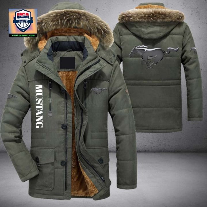 Mustang Car Brand Parka Jacket Winter Coat - Our hard working soul