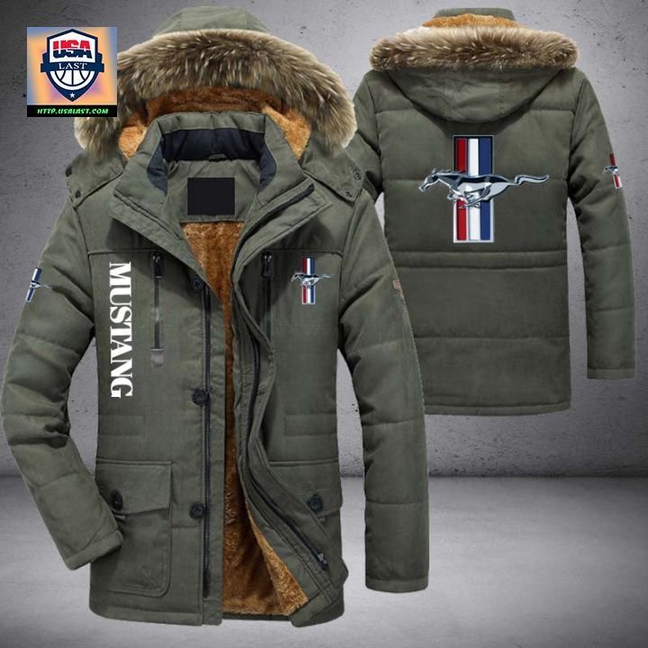 Mustang Logo Brand Parka Jacket Winter Coat - Good one dear