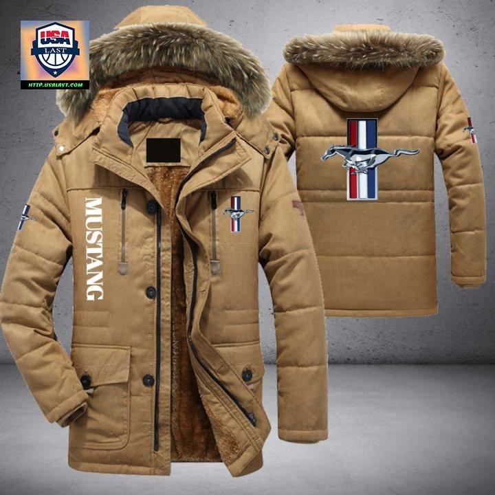 Mustang Logo Brand Parka Jacket Winter Coat - Handsome as usual