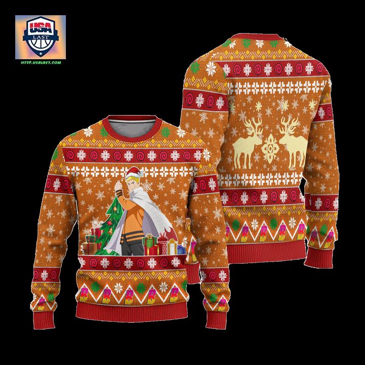 Naruto Uzumaki Anime Ugly Christmas Sweater Custom Boruto Xmas Gift - Sizzling