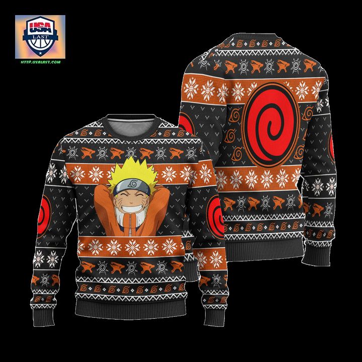 Naruto Uzumaki Clan Anime Ugly Christmas Sweater Xmas Gift - Wow, cute pie