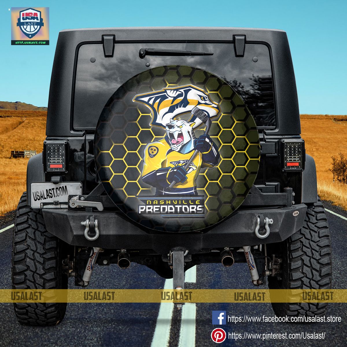 AMAZING Nashville Predators NHL Mascot Spare Tire Cover