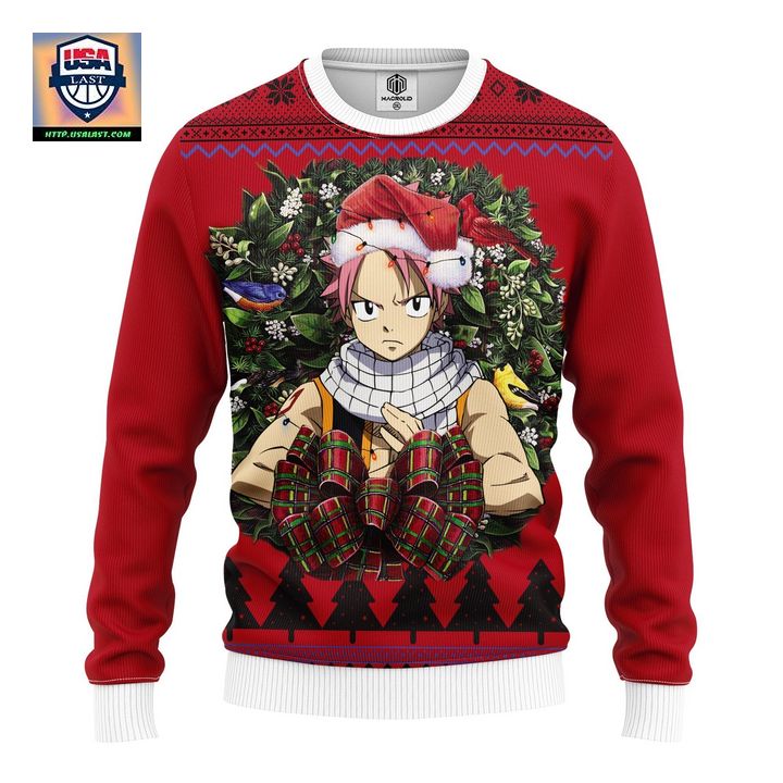 Natsu Dragneel Fairy Tail Noel Mc Ugly Christmas Sweater Thanksgiving Gift