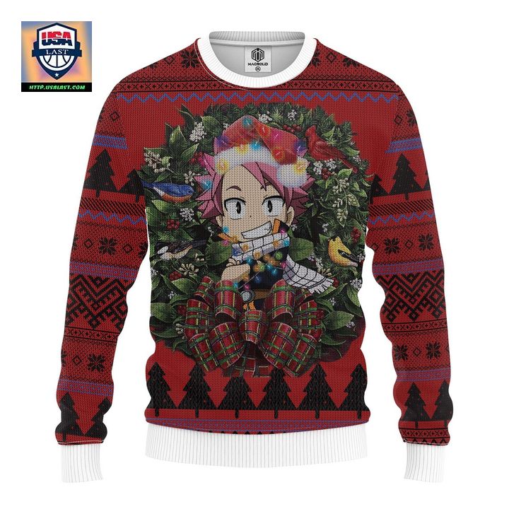Natsu Fairy Tail Mc Ugly Christmas Sweater Thanksgiving Gift
