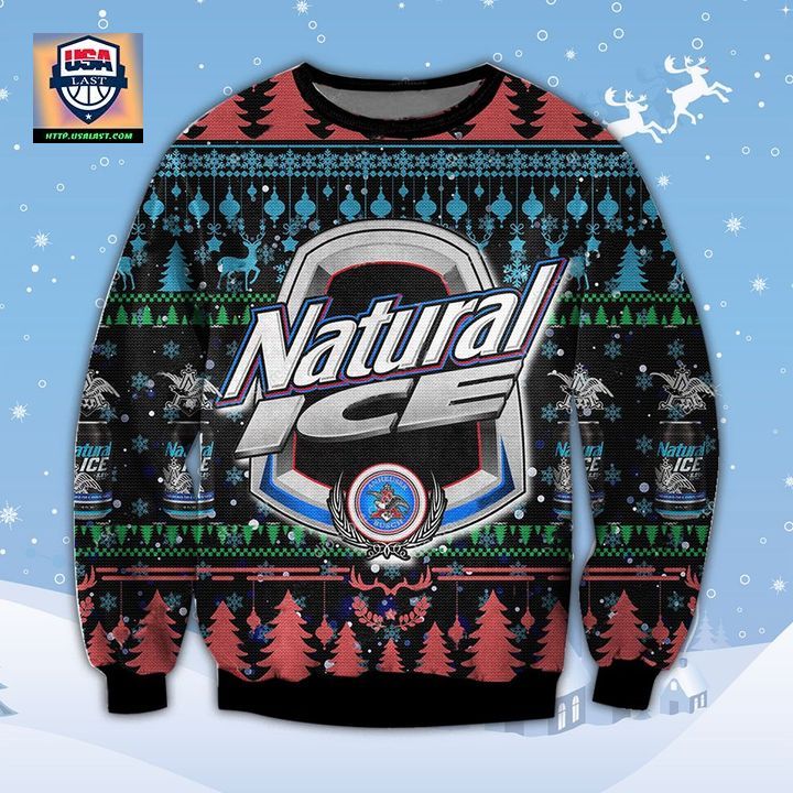 Natural Ice Beer Ugly Christmas Sweater 2022