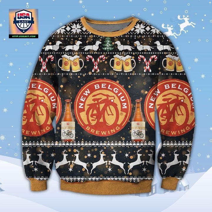 New Belgium Brewing Ugly Christmas Sweater 2022 - Nice shot bro