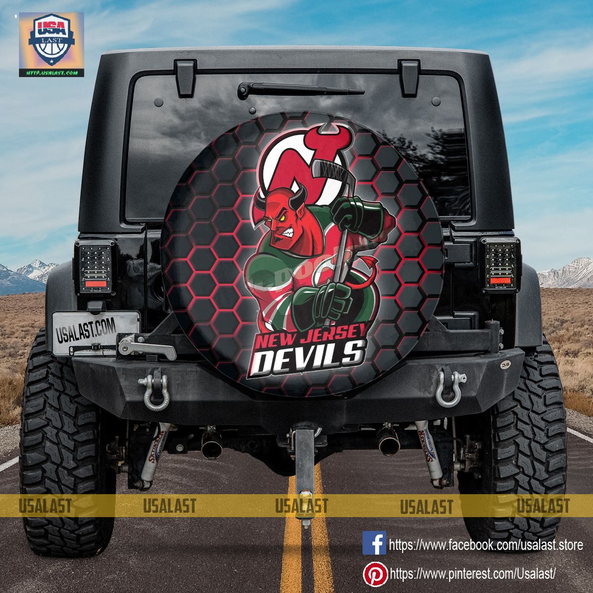 AMAZING New Jersey Devils NHL Mascot Spare Tire Cover