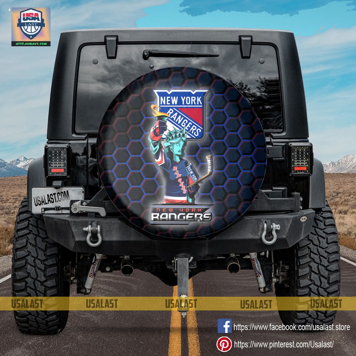 AMAZING New York Rangers NHL Mascot Spare Tire Cover