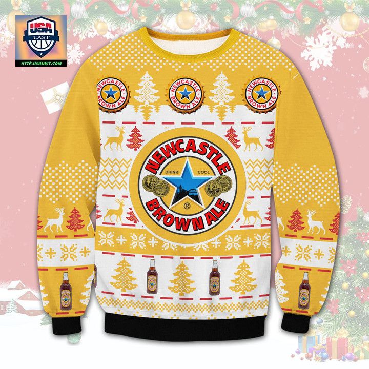 Newcastle Brown Ale Beer Ugly Christmas Sweater 2022 - Ah! It is marvellous