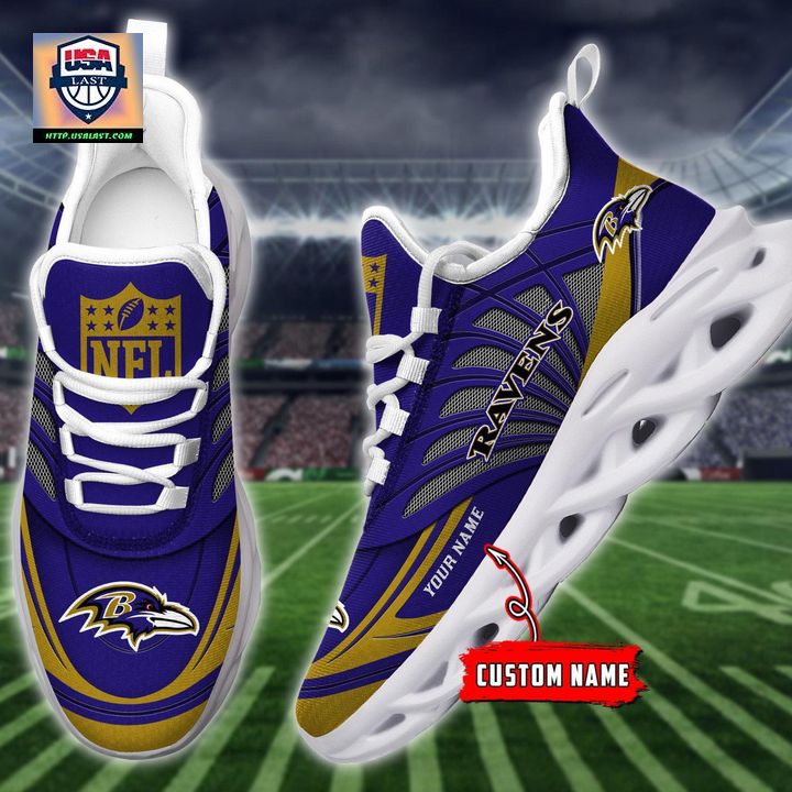 NFL Baltimore Ravens Personalized Max Soul Chunky Sneakers V1 - Sizzling