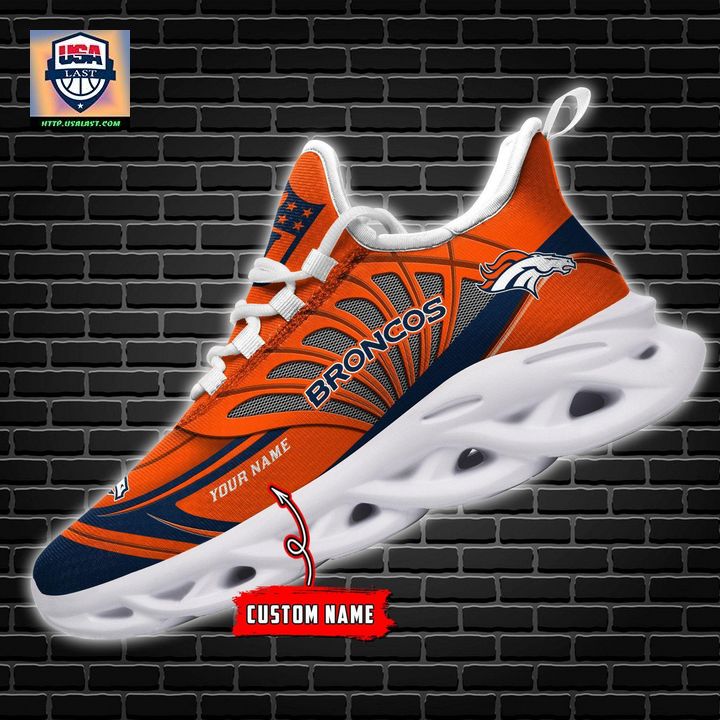 NFL Denver Broncos Personalized Max Soul Chunky Sneakers V1 - Stand easy bro