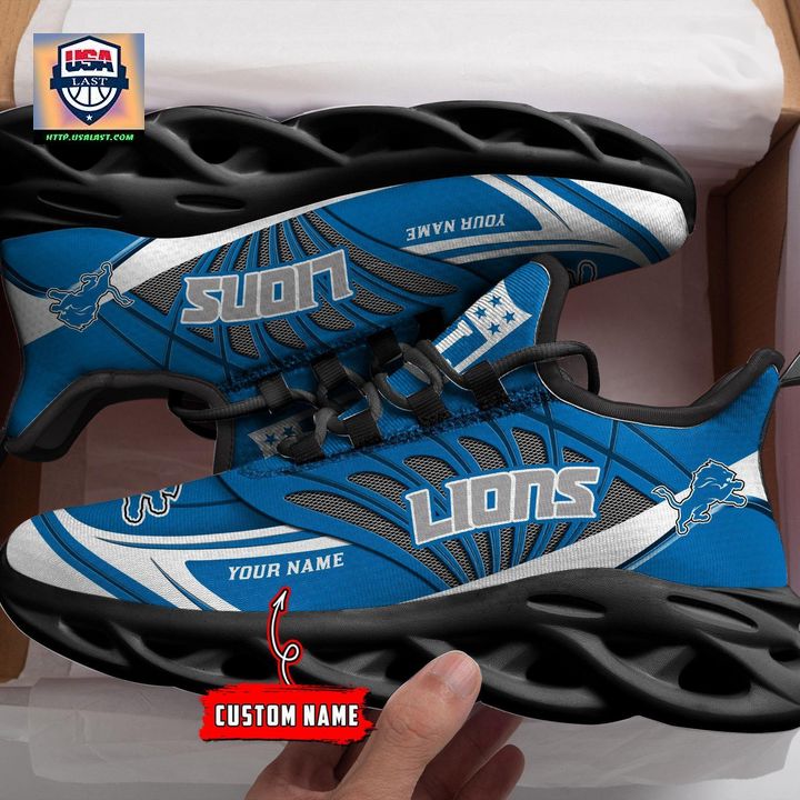 NFL Detroit Lions Personalized Max Soul Chunky Sneakers V1 - Nice shot bro