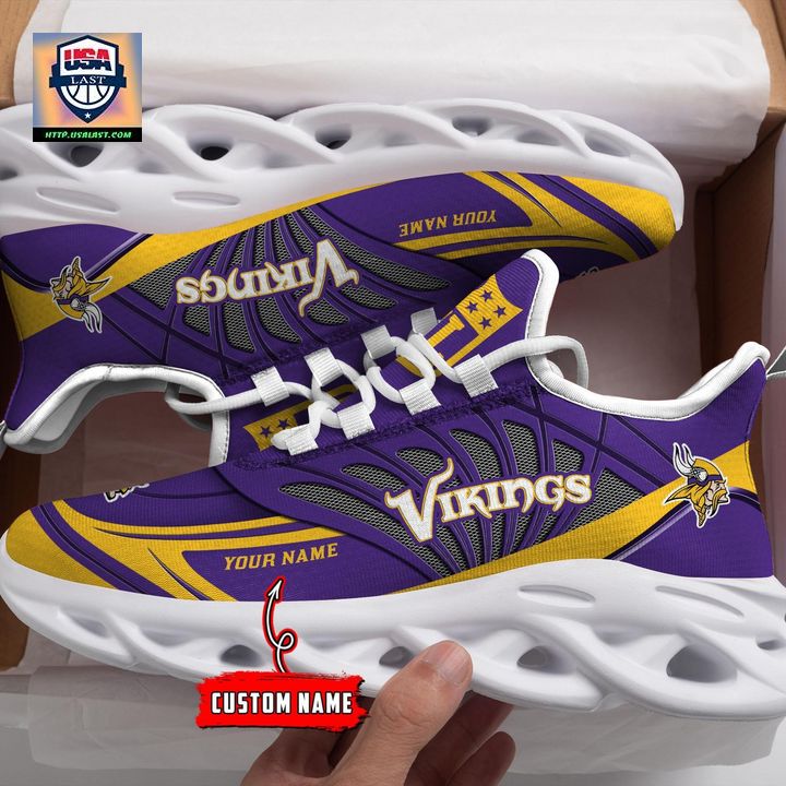 NFL Minnesota Vikings Personalized Max Soul Chunky Sneakers V1 - Studious look