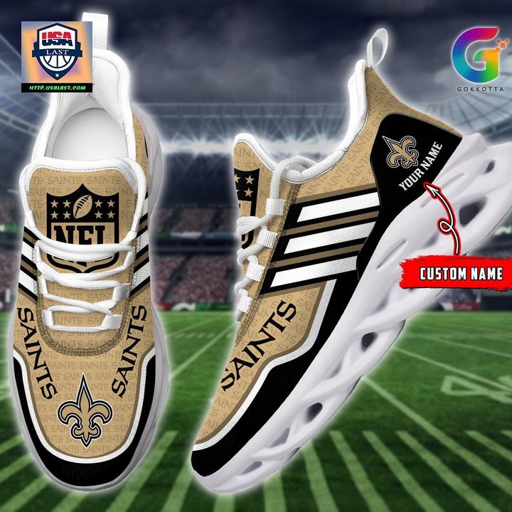 NFL New Orleans Saints Personalized Max Soul Chunky Sneakers V1 - Generous look
