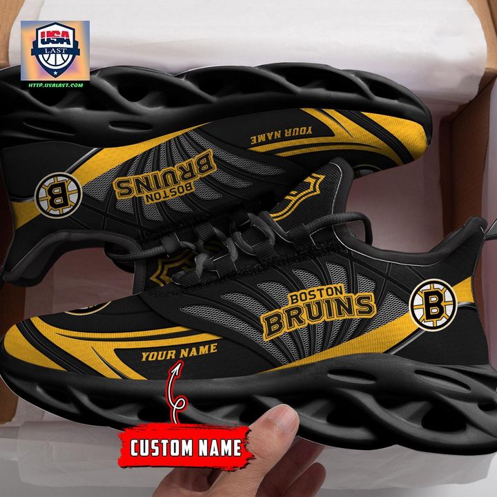 NHL Boston Bruins Personalized Max Soul Chunky Sneakers V1 - Nice elegant click