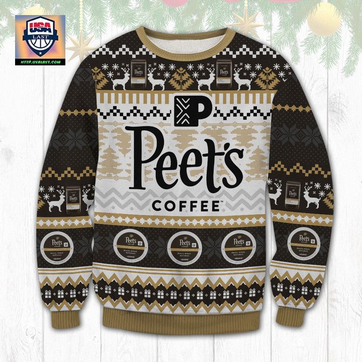 Peets Coffee Ugly Christmas Sweater 2022 - Hundred million dollar smile bro