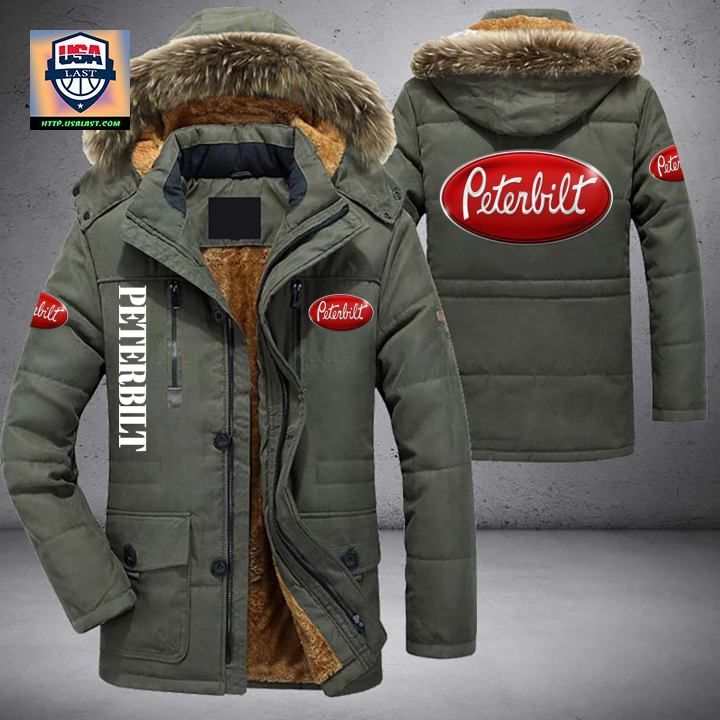 Peterbilt Logo Brand Parka Jacket Winter Coat - Out of the world