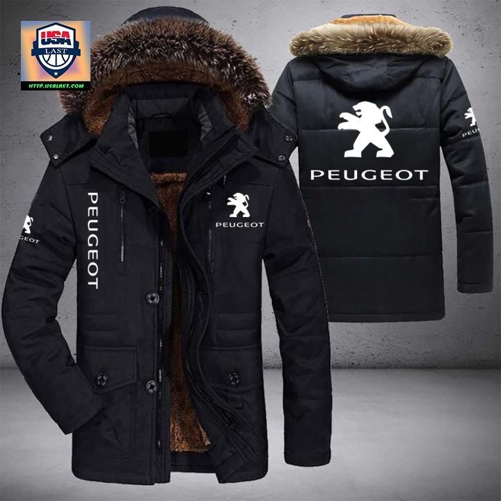 Peugeot Logo Brand Parka Jacket Winter Coat - Good click