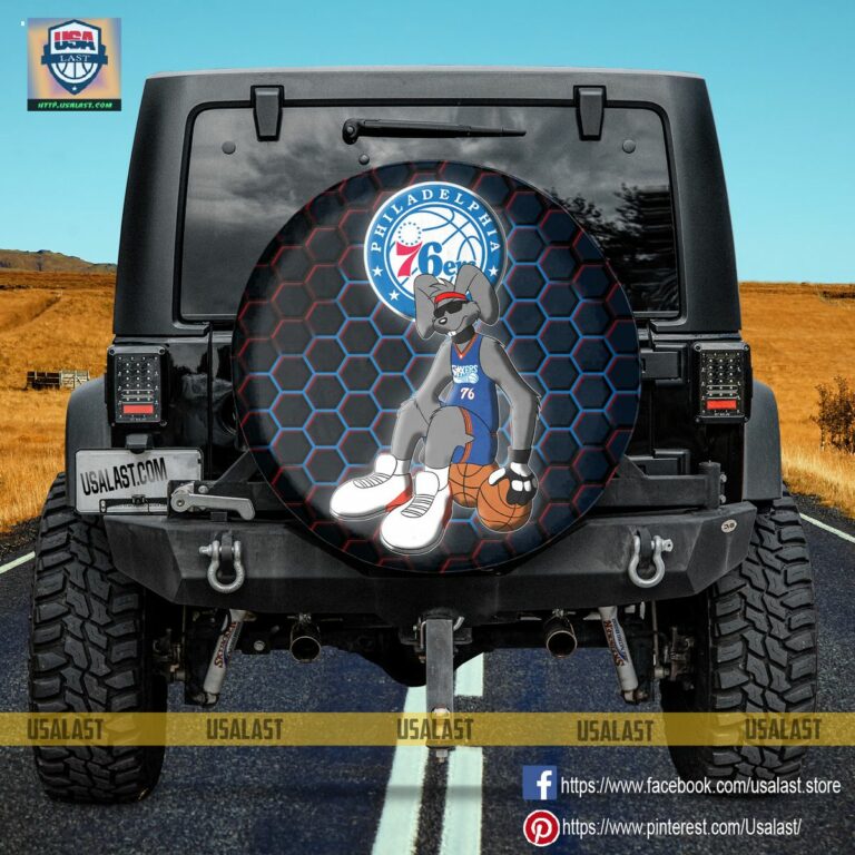 Philadelphia 76ers NBA Mascot Spare Tire Cover - I am in love with your dress