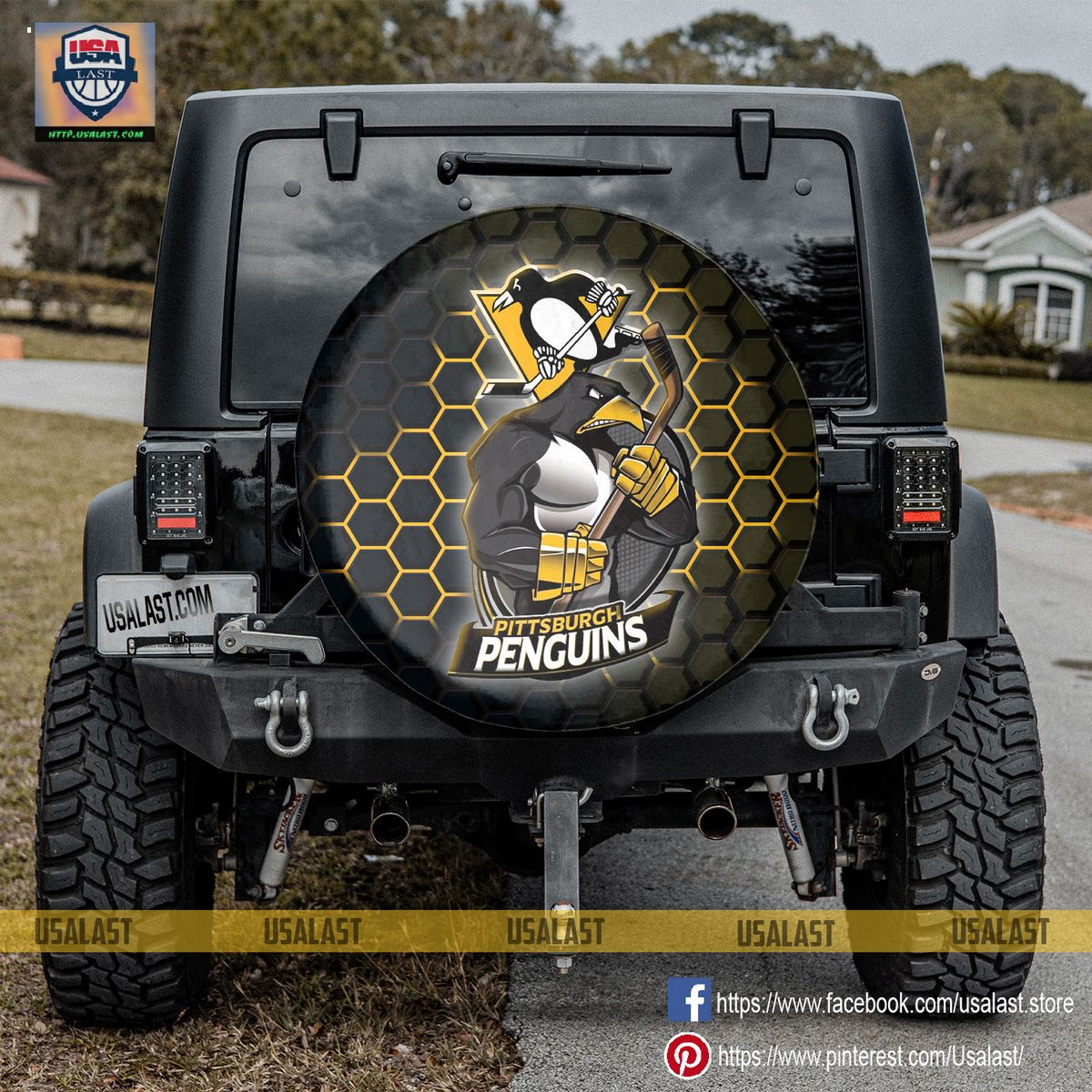 AMAZING Pittsburgh Penguins NHL Mascot Spare Tire Cover