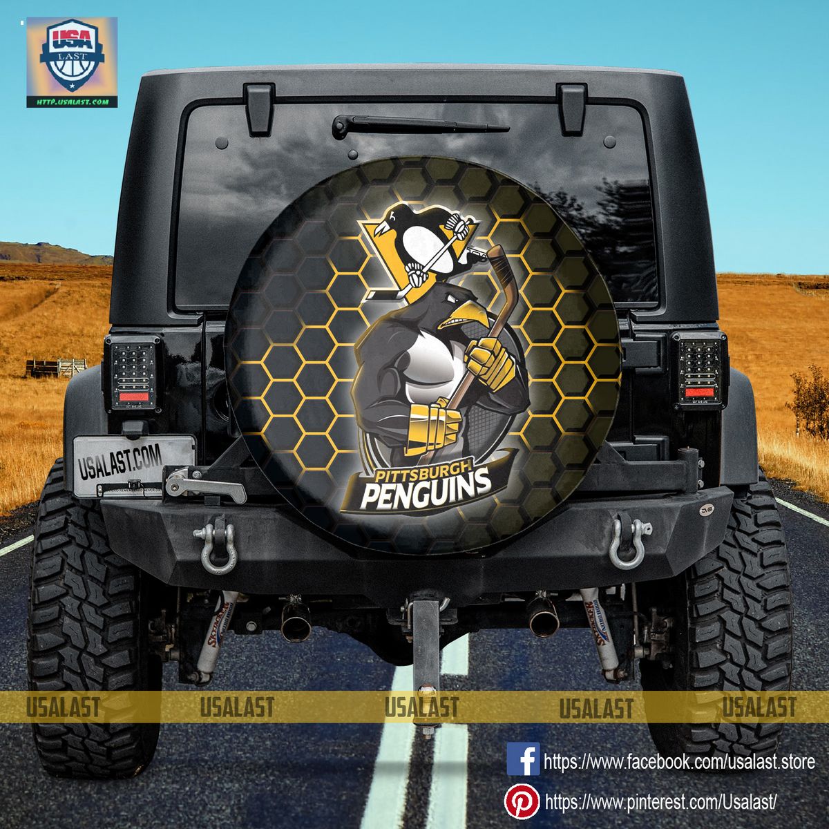 AMAZING Pittsburgh Penguins NHL Mascot Spare Tire Cover