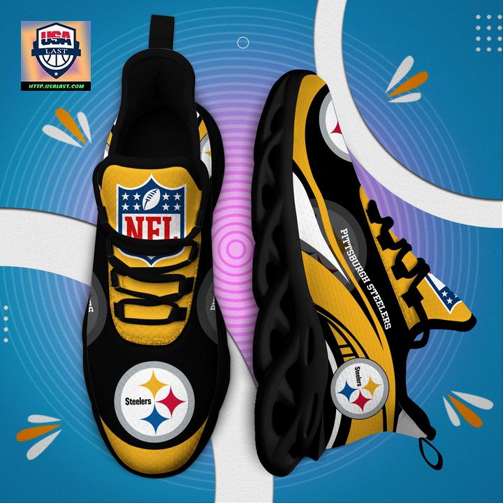 Pittsburgh Steelers NFL Customized Max Soul Sneaker - Lovely smile