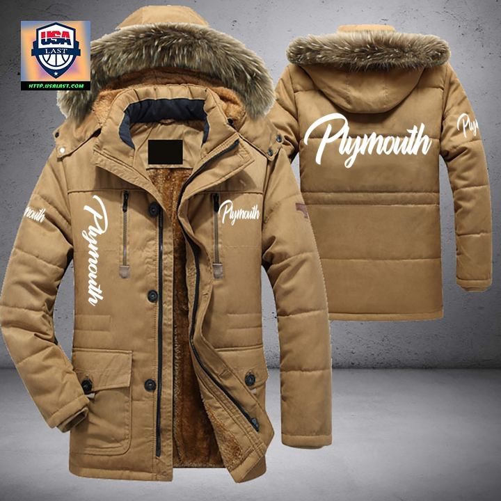 Plymouth Logo Brand Parka Jacket Winter Coat - Out of the world