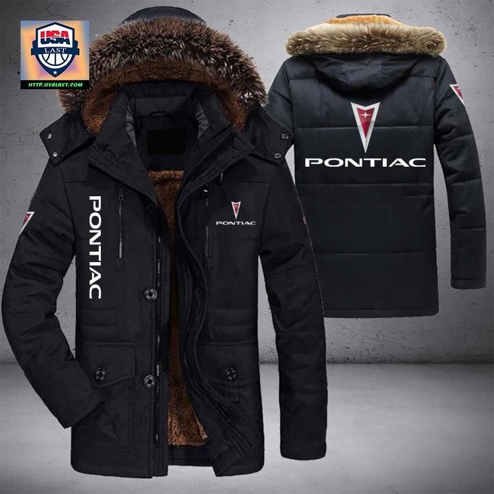 Pontiac Logo Brand Parka Jacket Winter Coat - Selfie expert