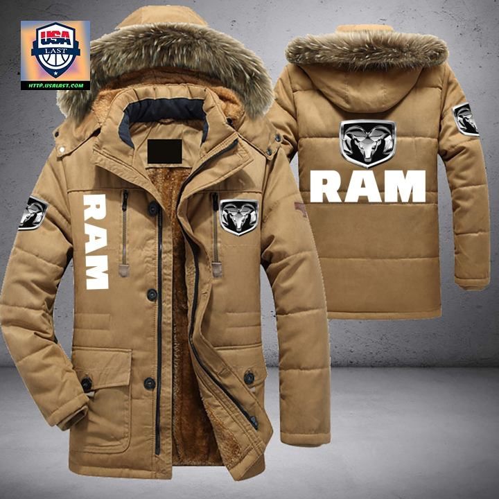 RAM Logo Brand Parka Jacket Winter Coat - Such a charming picture.