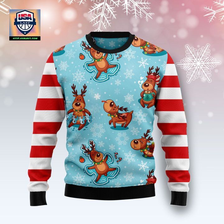 Reindeer Cute Ugly Christmas Sweater 2022 - You look so healthy and fit