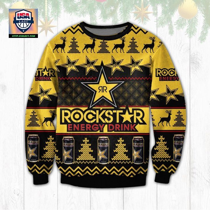 Rockstar Energy Drink Ugly Christmas Sweater 2022 - Gang of rockstars
