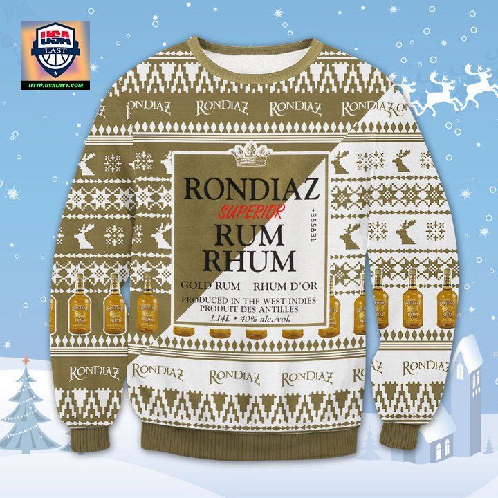 Rondiaz Superior Gold Rum Ugly Christmas Sweater 2022 - Royal Pic of yours