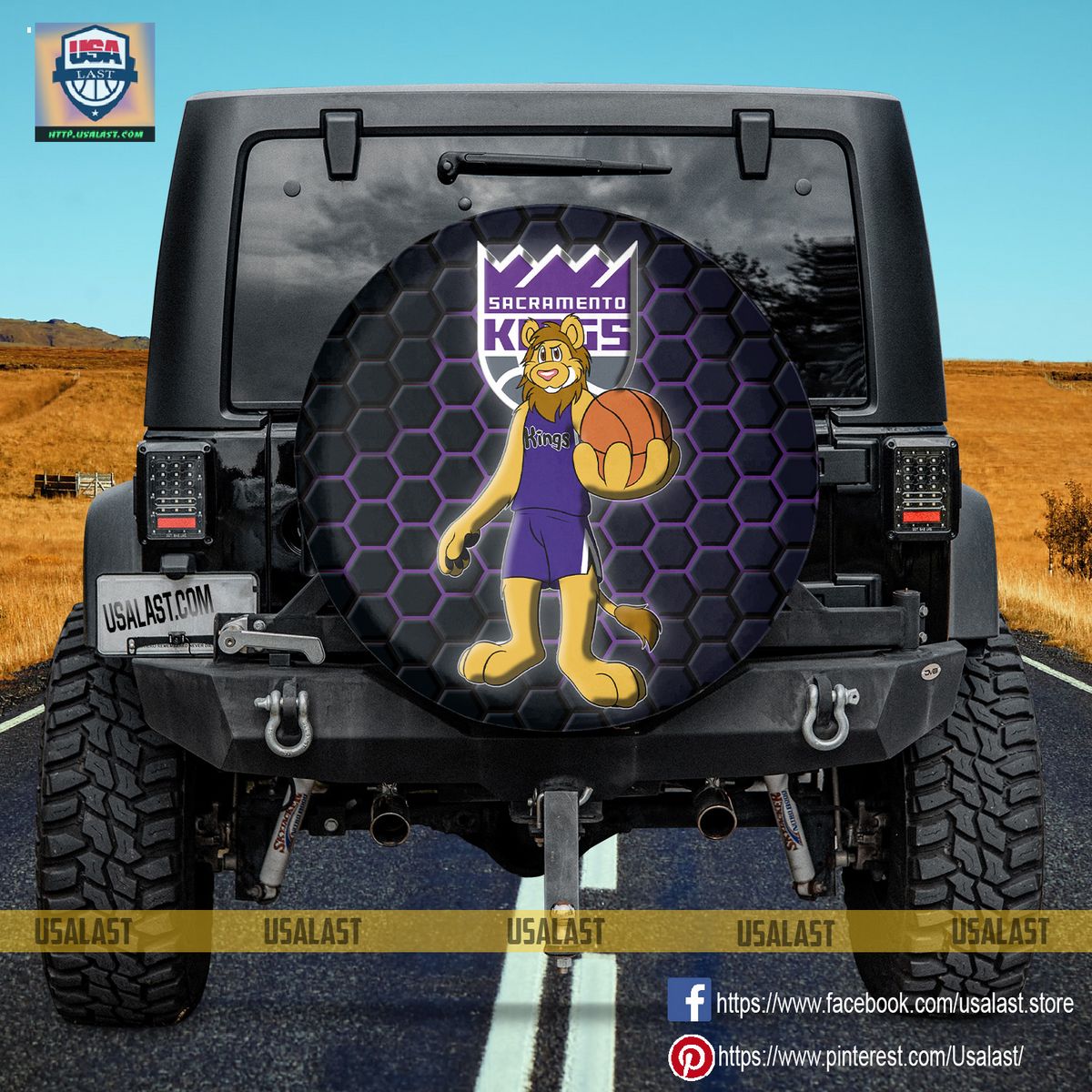AMAZING Sacramento Kings NBA Mascot Spare Tire Cover