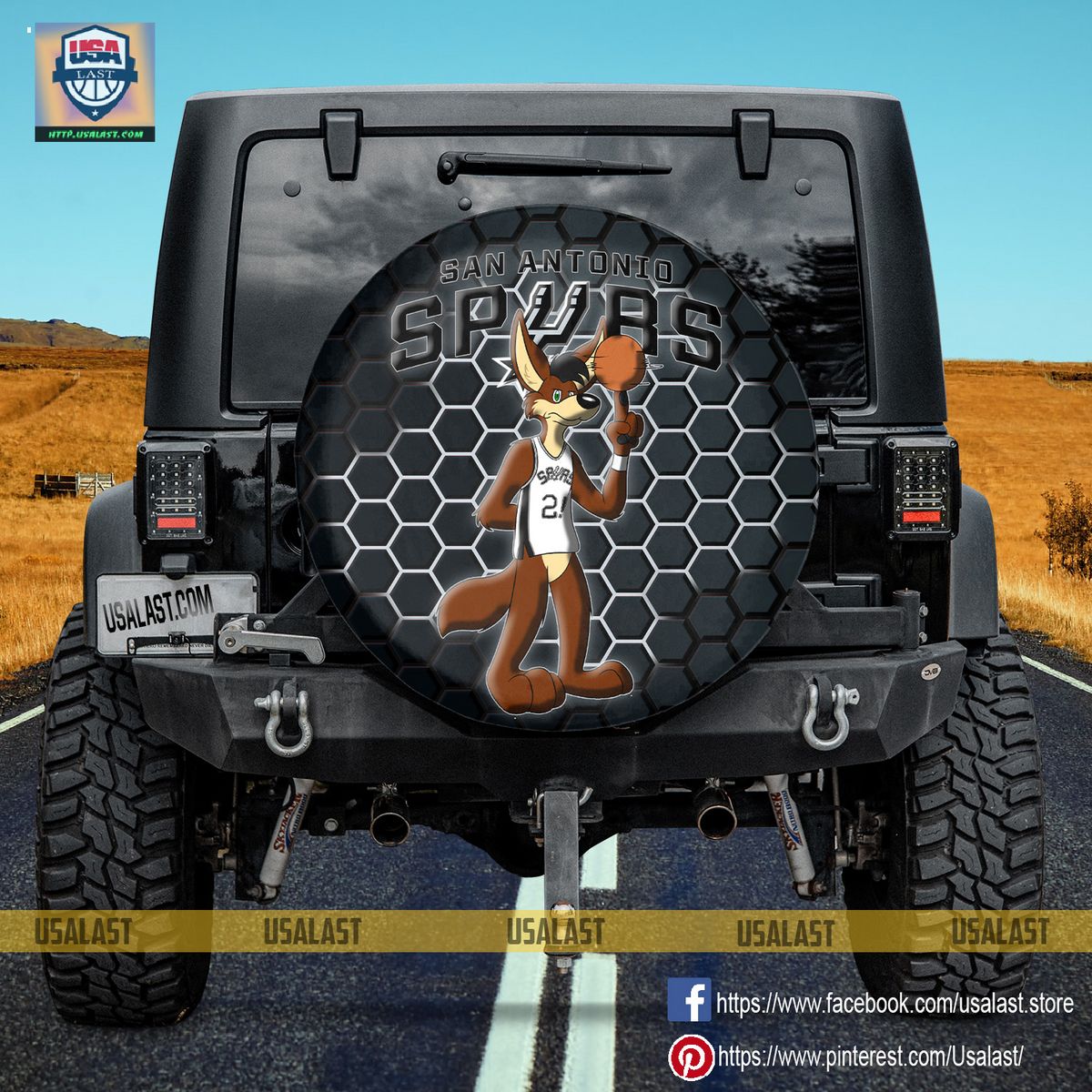 AMAZING San Antonio Spurs NBA Mascot Spare Tire Cover