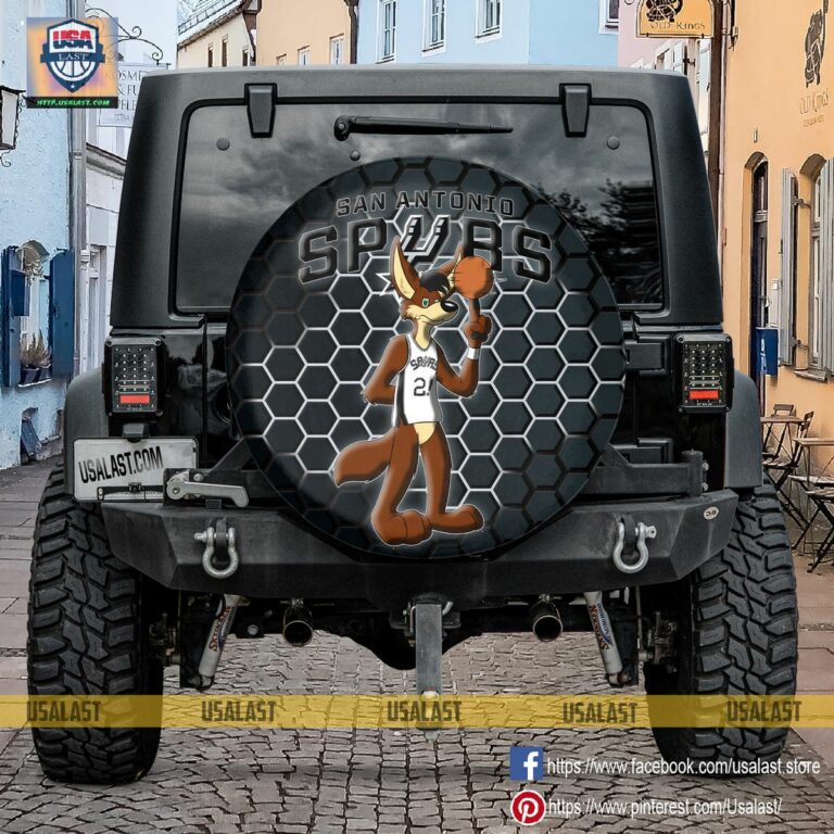 San Antonio Spurs NBA Mascot Spare Tire Cover - Lovely smile