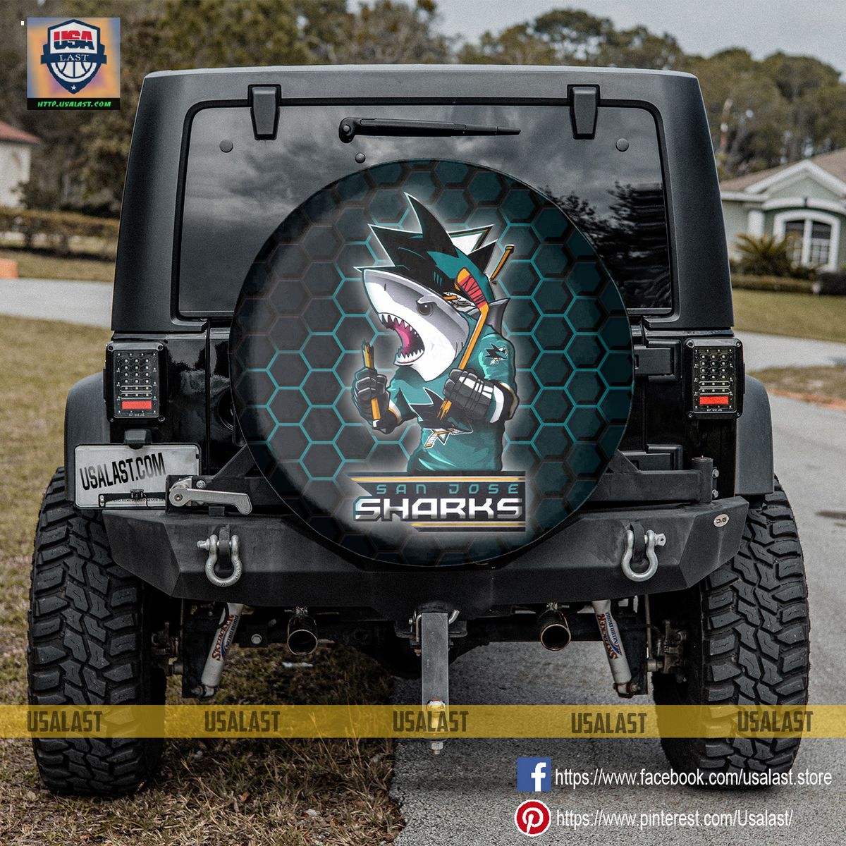 San Jose Sharks MLB Mascot Spare Tire Cover - Our hard working soul