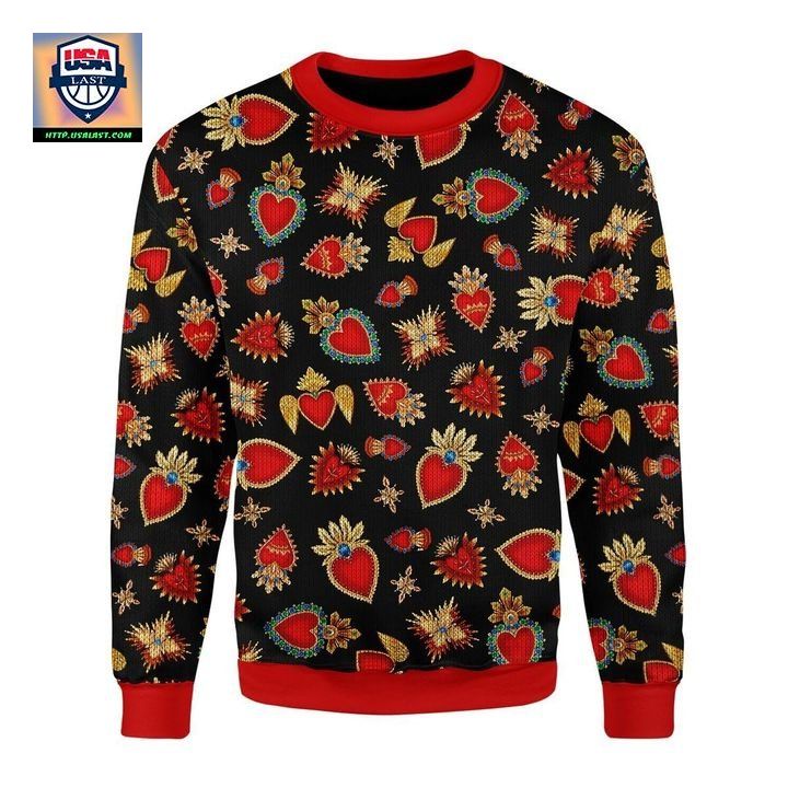 Scared Heart Ugly Christmas Sweater 2022 - Generous look