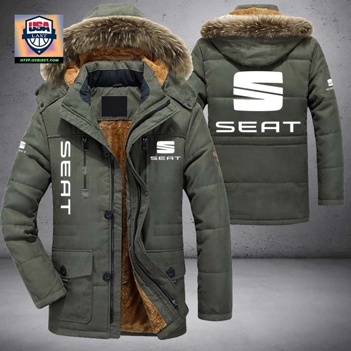 SEAT Logo Brand Parka Jacket Winter Coat - Best picture ever