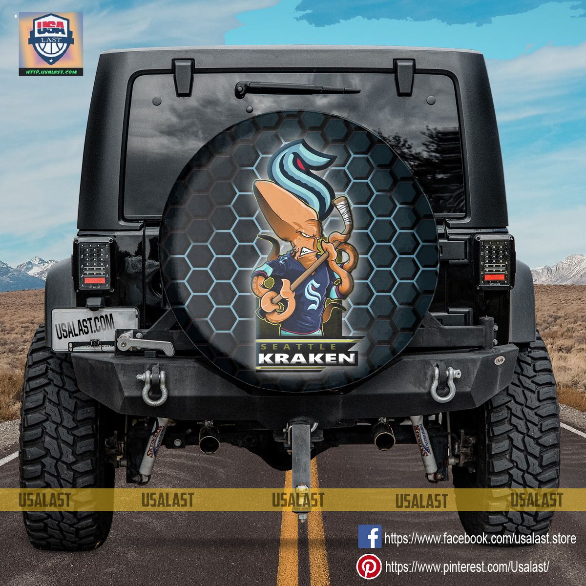 Seattle Kraken MLB Mascot Spare Tire Cover - You look lazy