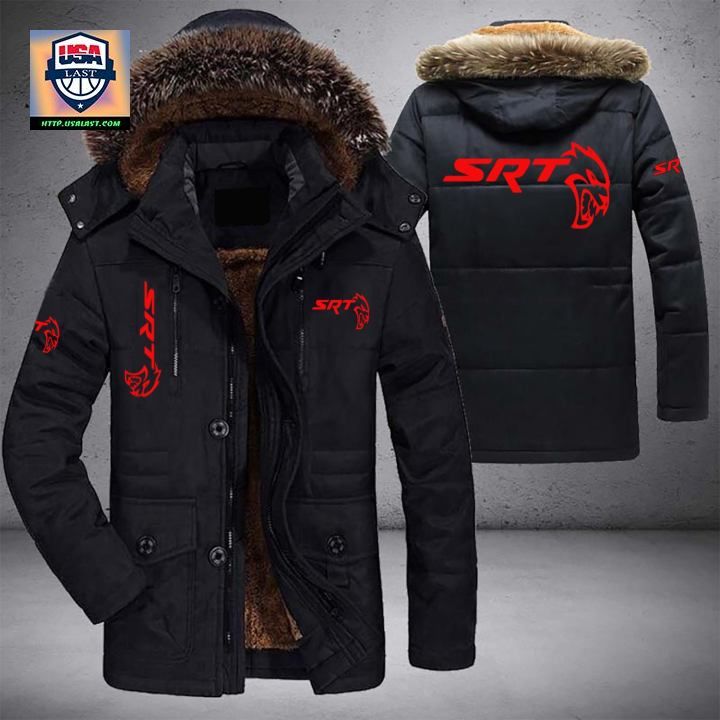 SRT Demon Logo Brand Parka Jacket Winter Coat