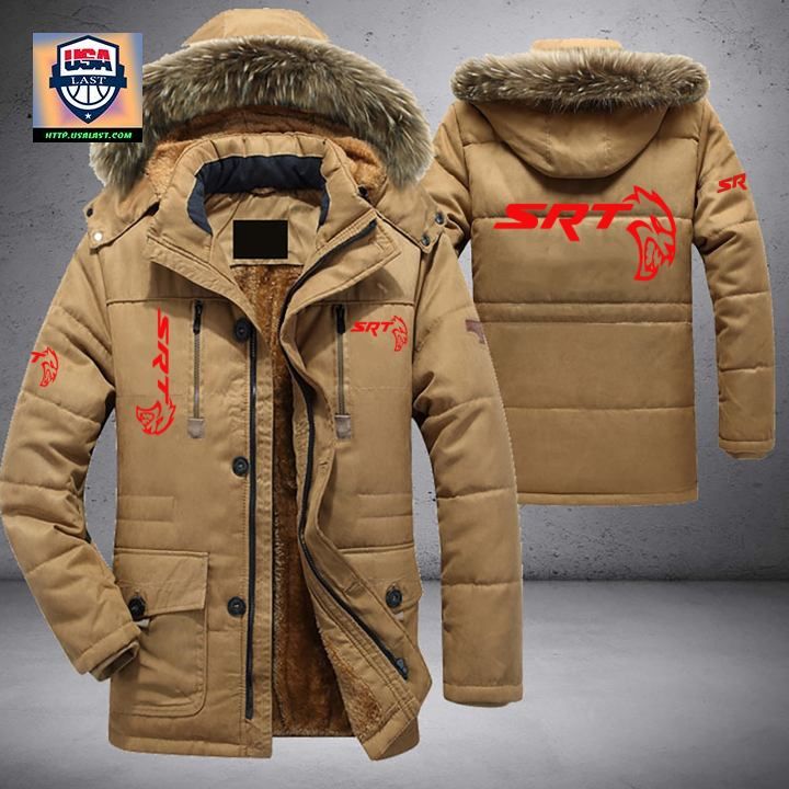 SRT Demon Logo Brand Parka Jacket Winter Coat - Rocking picture