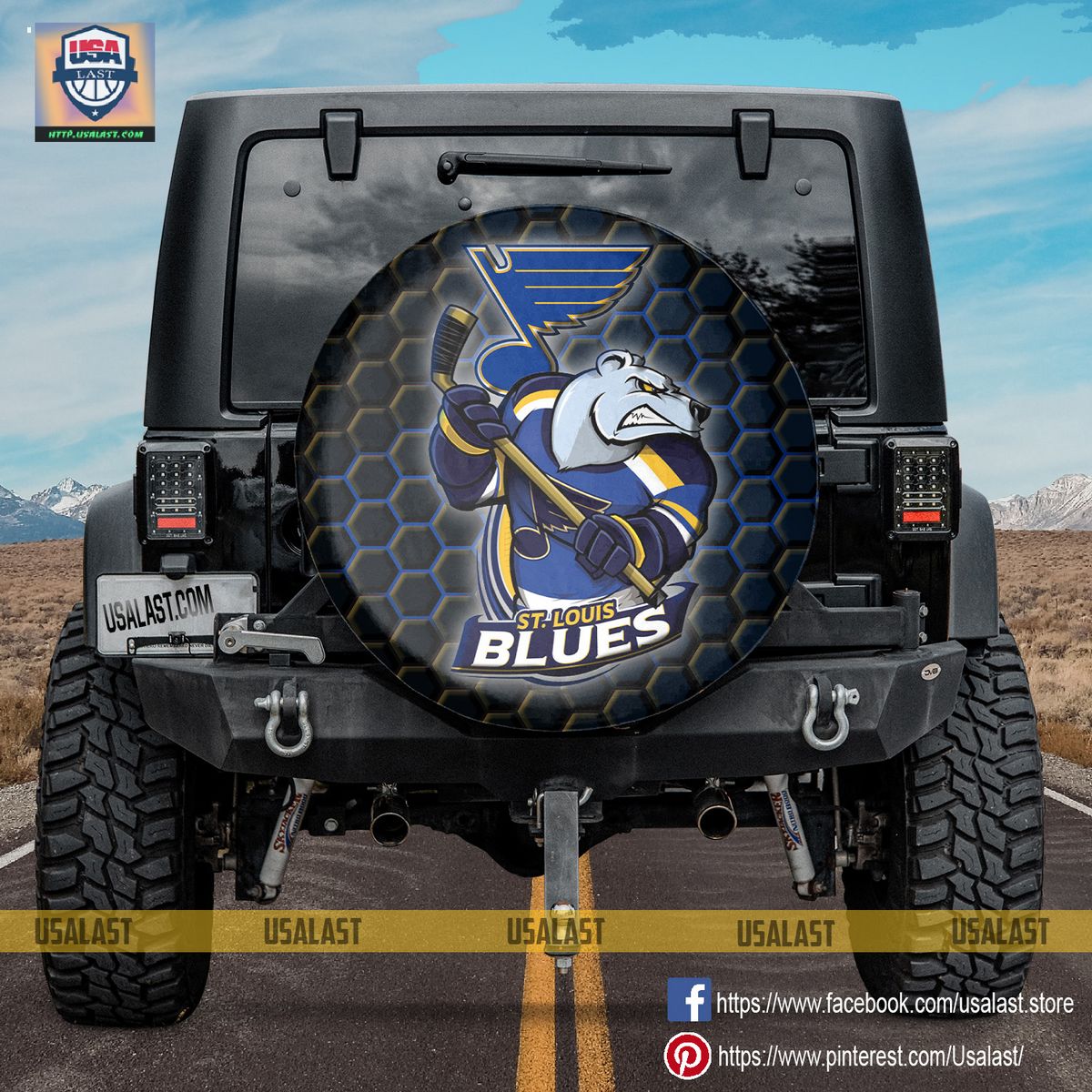 AMAZING St. Louis Blues NHL Mascot Spare Tire Cover