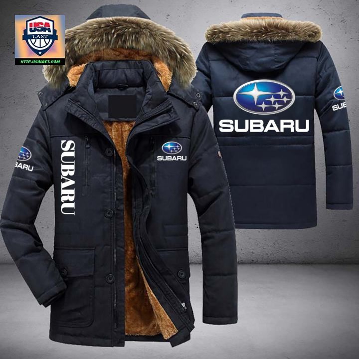 Subaru Logo Brand Parka Jacket Winter Coat - Nice place and nice picture