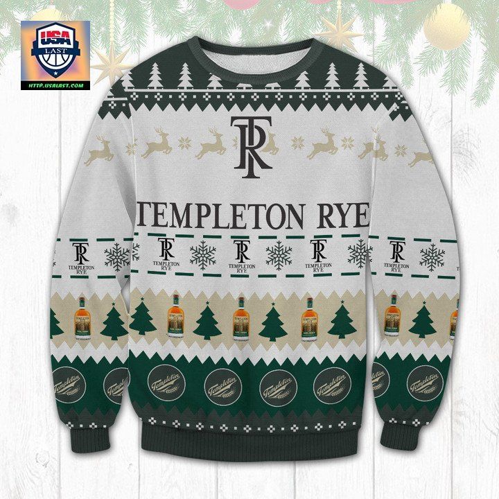 Templeton Rye Whiskey Ugly Christmas Sweater 2022 - This is awesome and unique