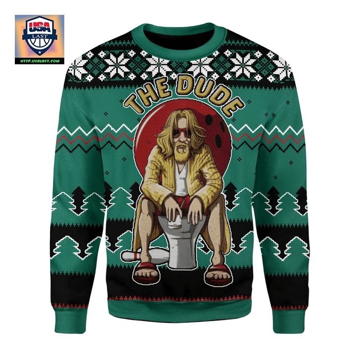 The Dude Ugly Christmas Sweater 2022 - Gang of rockstars