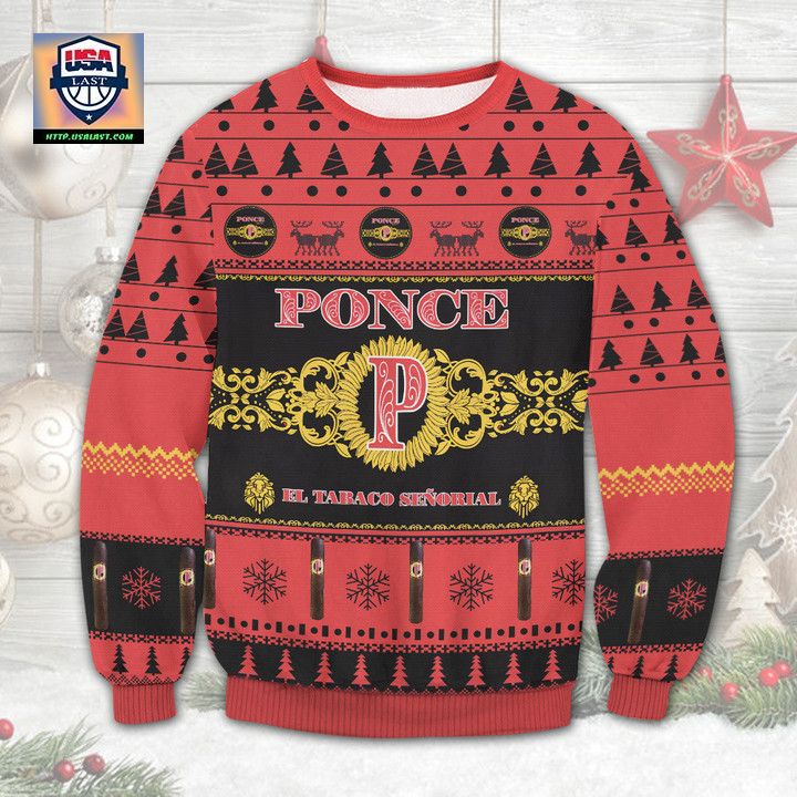 The Ponce Cigar Ugly Christmas Sweater 2022 - Long time