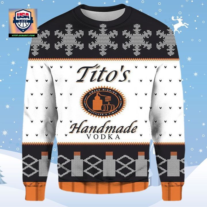 Tito's Handmade Vokda White Ugly Christmas Sweater 2022 - Best picture ever