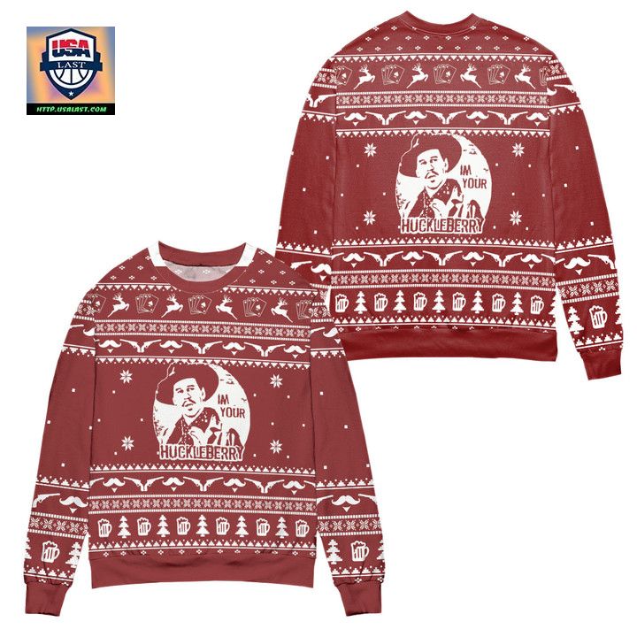 Tomstone Im Your Huckleberry Ugly Christmas Sweater - Elegant and sober Pic