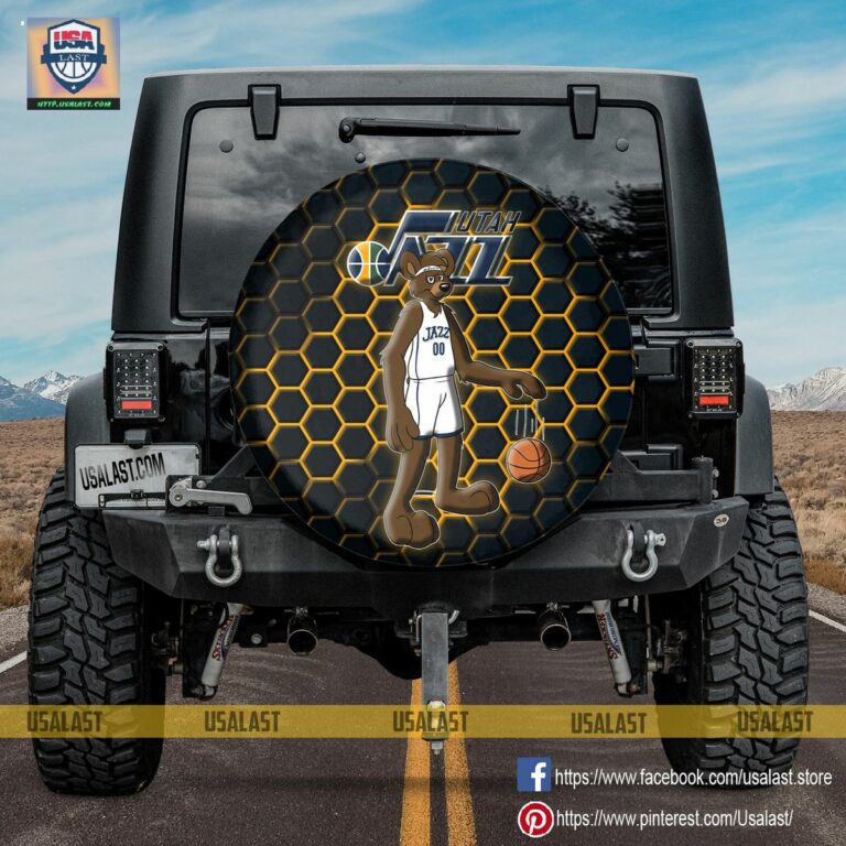 Utah Jazz NBA Mascot Spare Tire Cover - Unique and sober